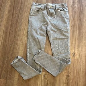 Frame skinny plaid denim jeans